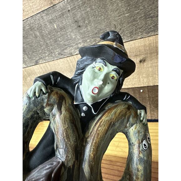 Vintage Ceramic Witch Mold BOO Halloween Spider Jack O Lantern Provincial 1987 - Picture 5 of 6